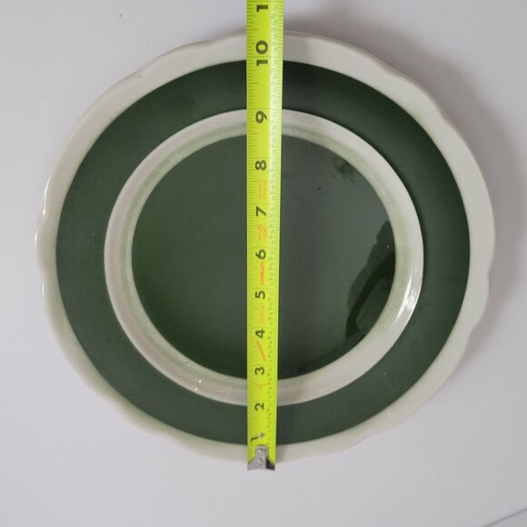 Jackson Custom China Green & White Platter 10" - Picture 5 of 5